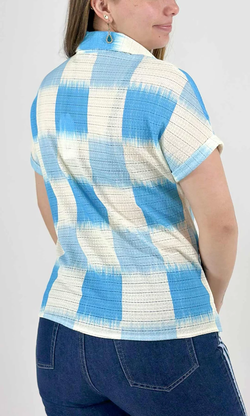 Blusa mujer manga corta estampada - Imagen 4