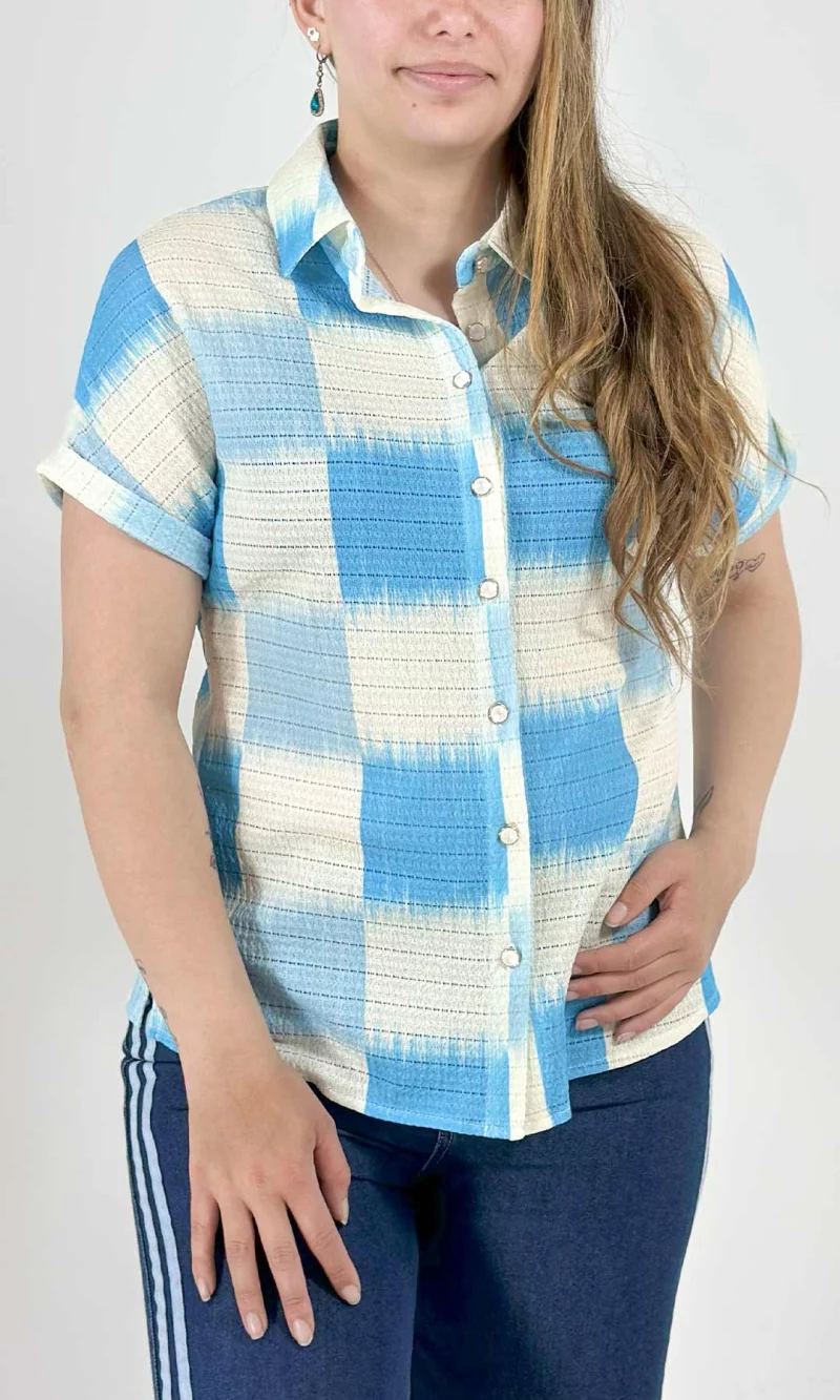 Blusa mujer manga corta estampada - Imagen 3