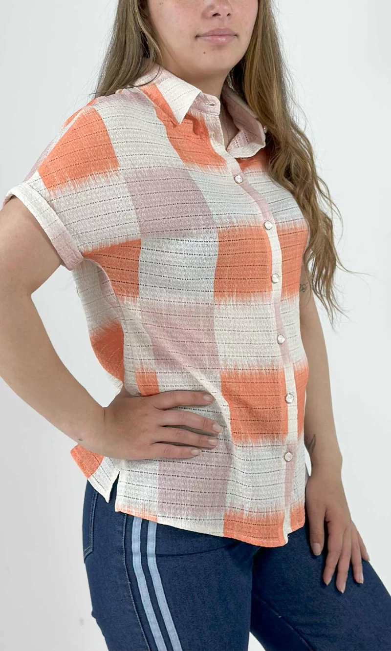 Blusa mujer manga corta estampada - Imagen 8