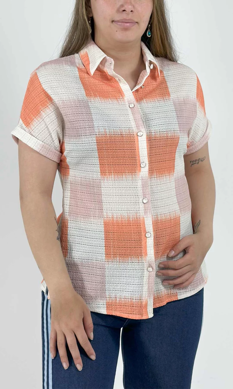 Blusa mujer manga corta estampada - Imagen 6