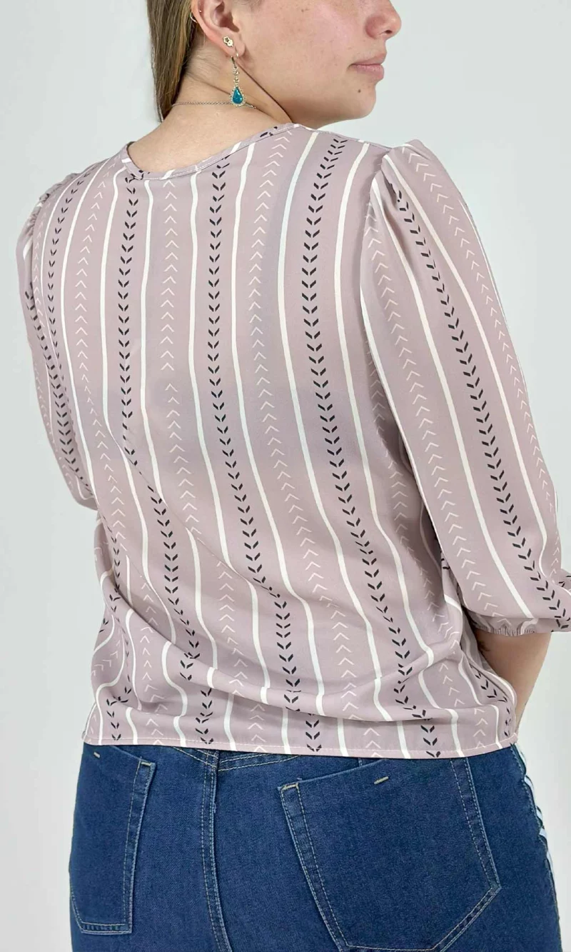 Blusa mujer manga 3/4 rayas - Imagen 11