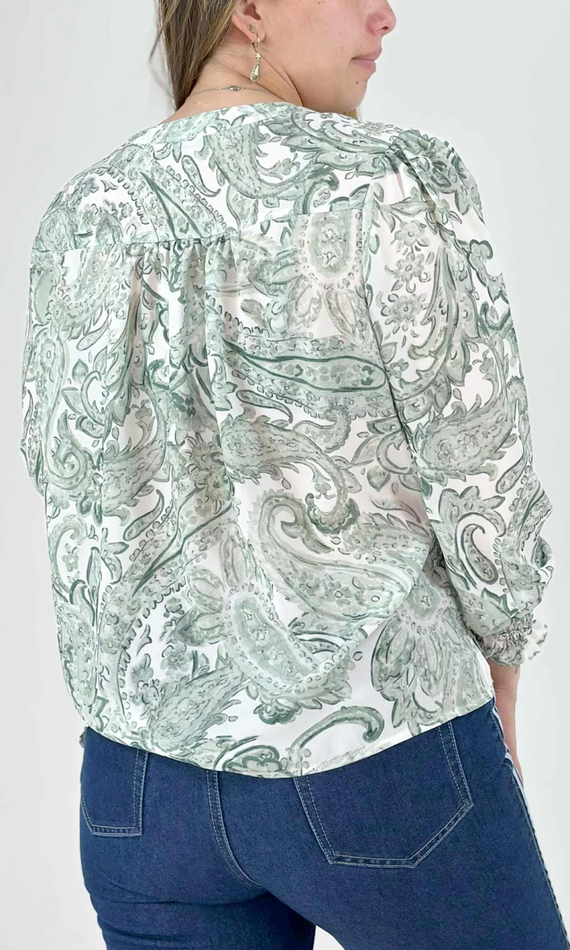 Blusa mujer manga larga estampada - Imagen 5