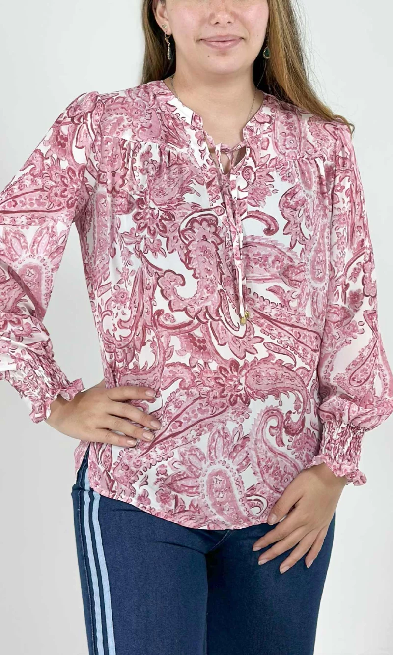 Blusa mujer manga larga estampada - Imagen 6