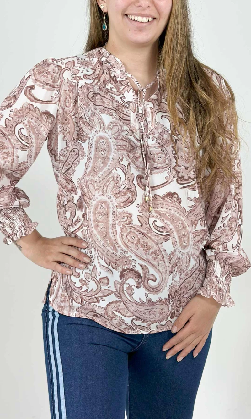 Blusa mujer manga larga estampada - Imagen 9