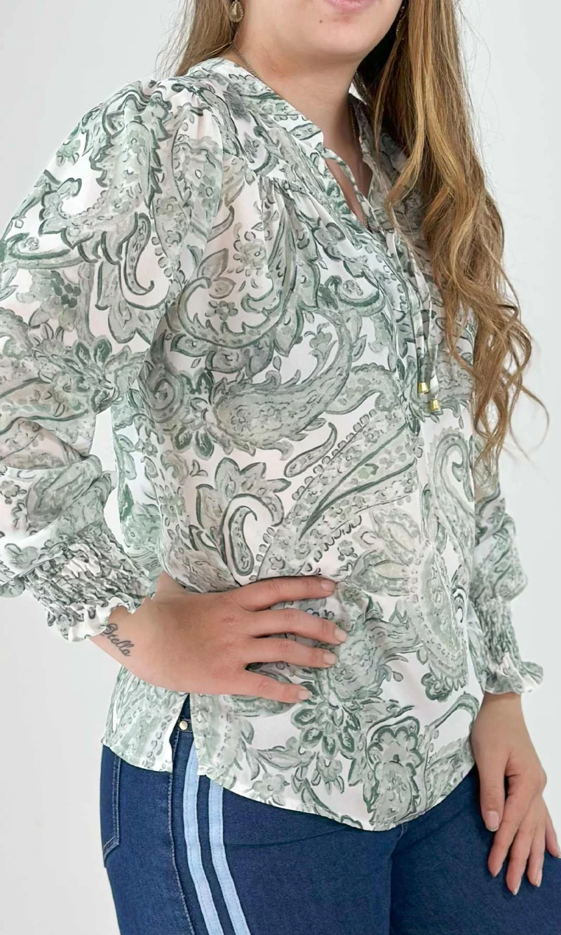 Blusa mujer manga larga estampada - Imagen 4