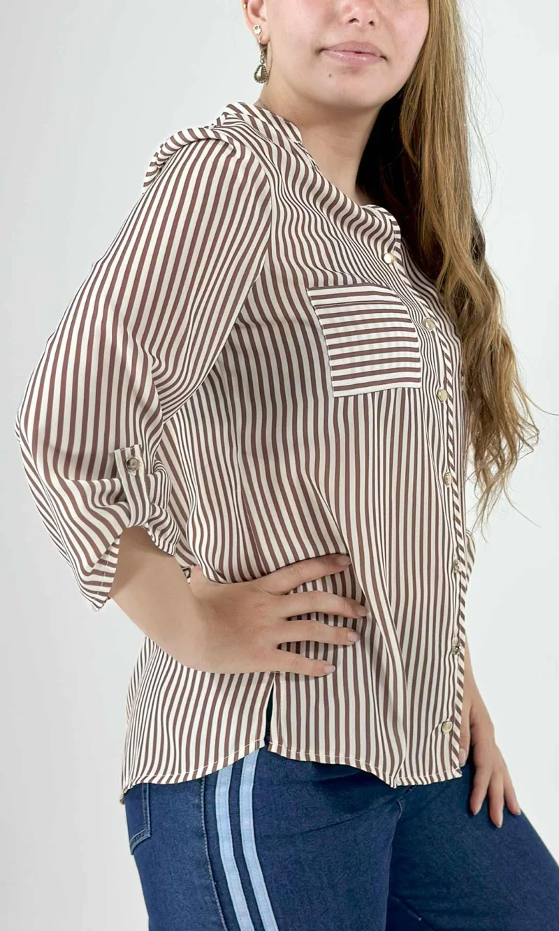 Blusa mujer manga 3/4 rayas - Imagen 6
