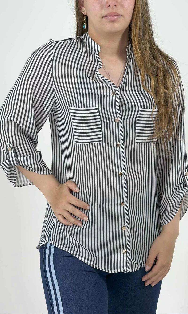 Blusa mujer manga 3/4 rayas