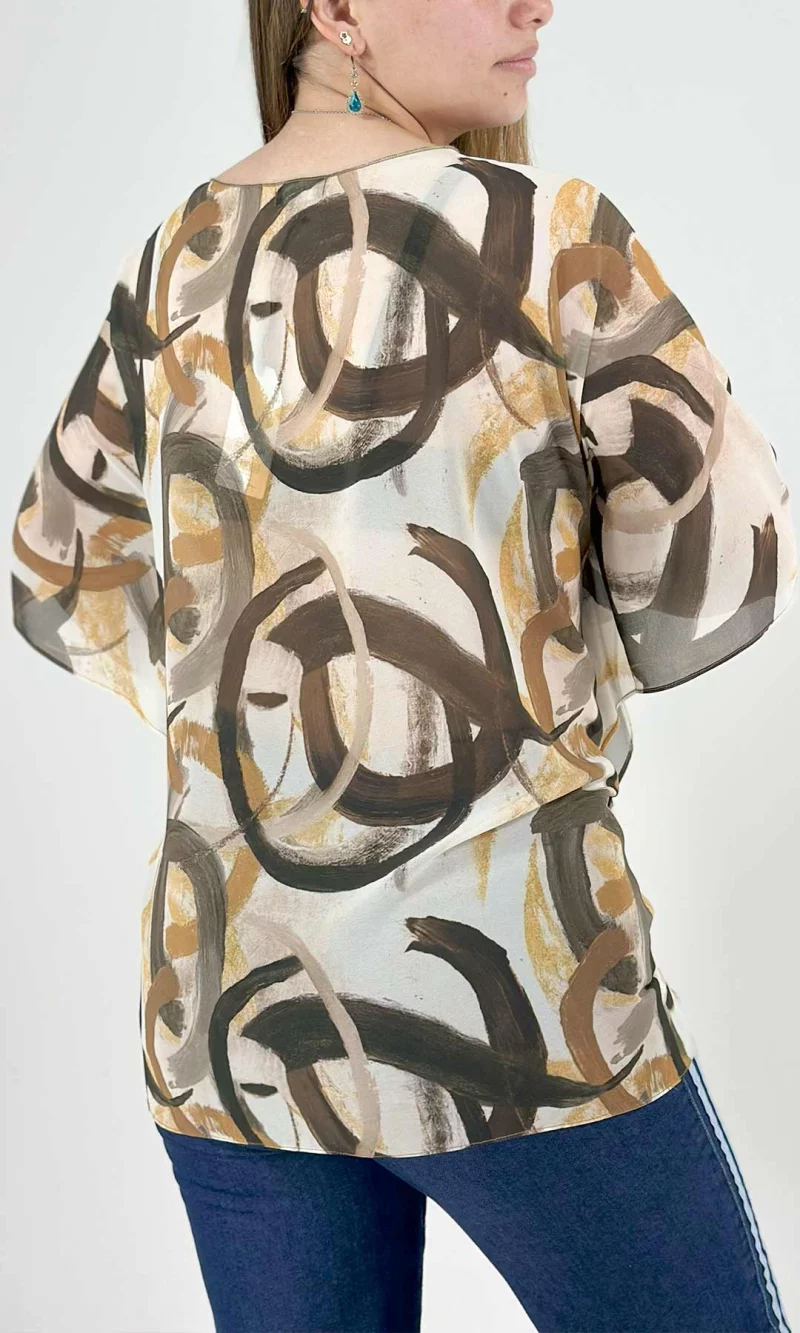 Blusa mujer manga corta estampada - Imagen 3