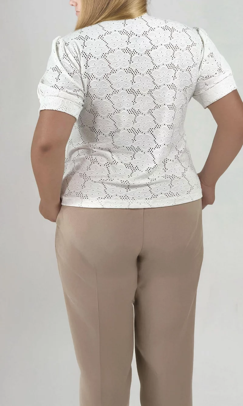Camiseta mujer manga corta unicolor - Imagen 4