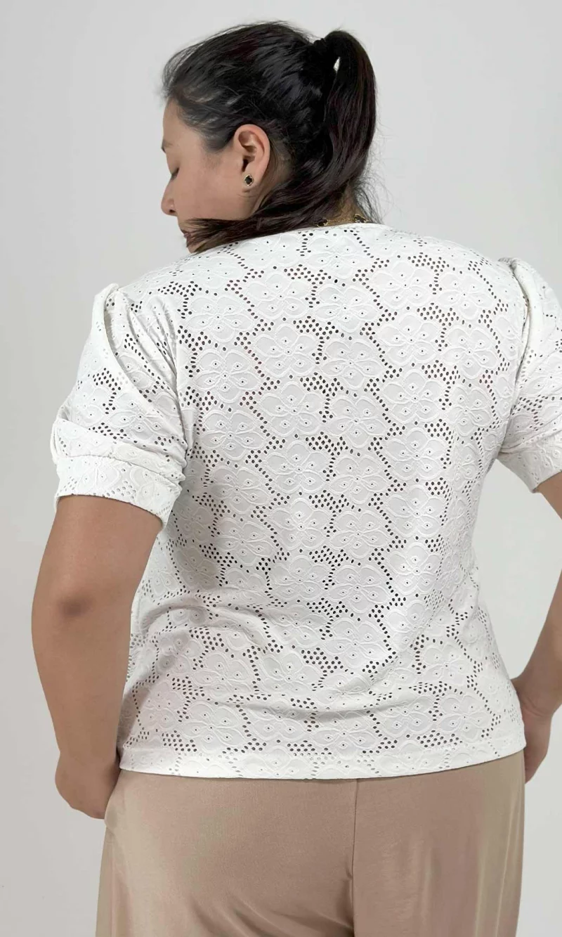 Camiseta mujer manga corta unicolor - Imagen 4