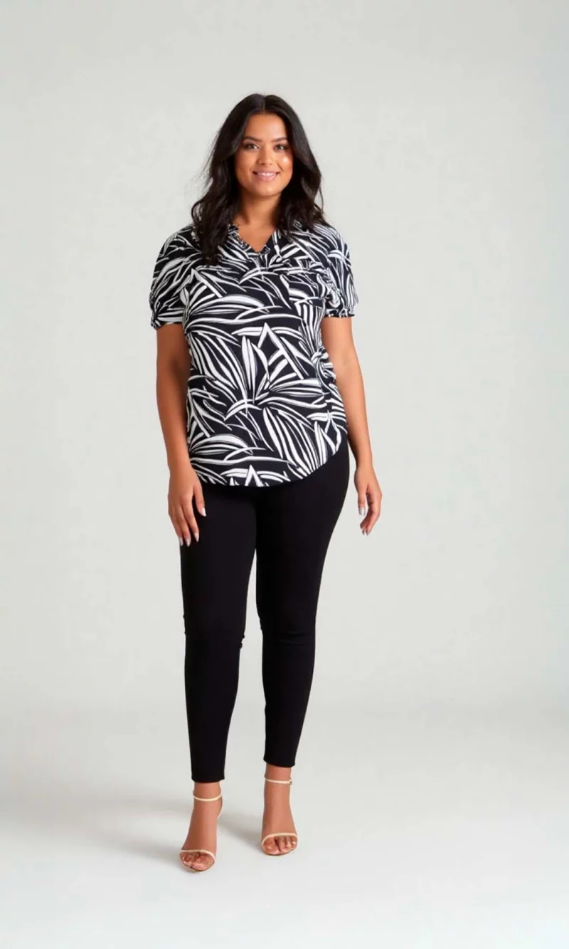 Blusa mujer manga corta estampada - Imagen 2