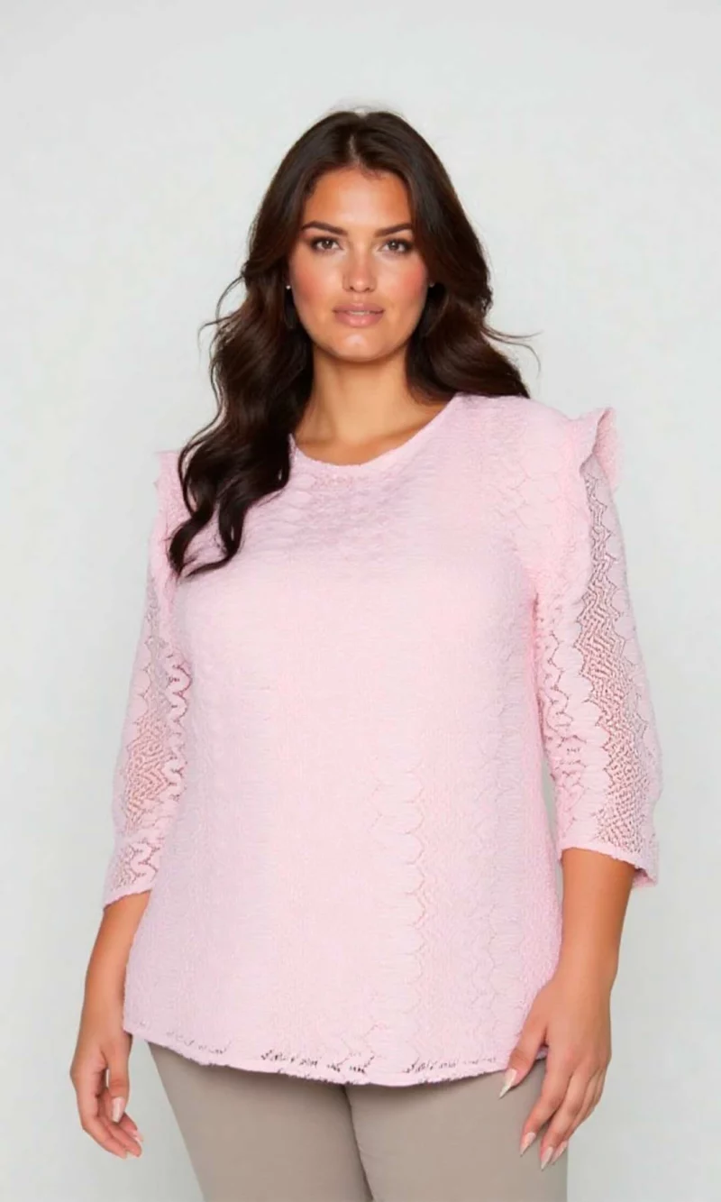 Blusa mujer manga 3/4 unicolor - Imagen 2