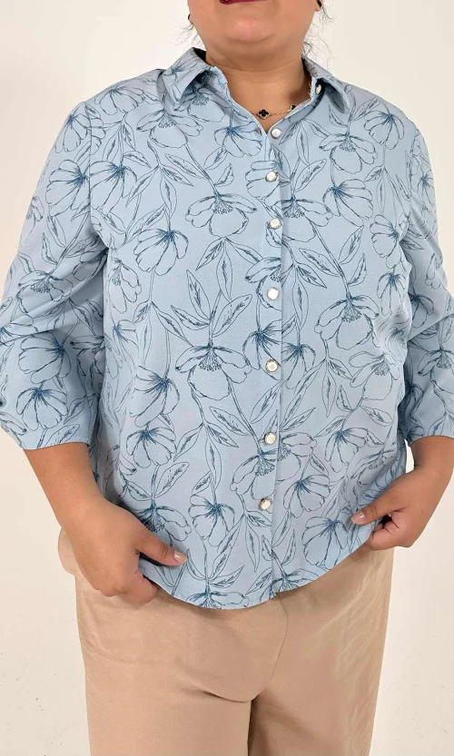Blusa mujer manga 3/4 estampada
