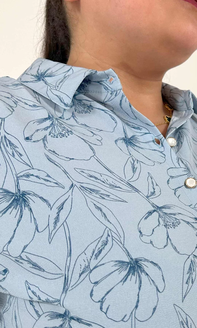 Blusa mujer manga 3/4 estampada - Imagen 2