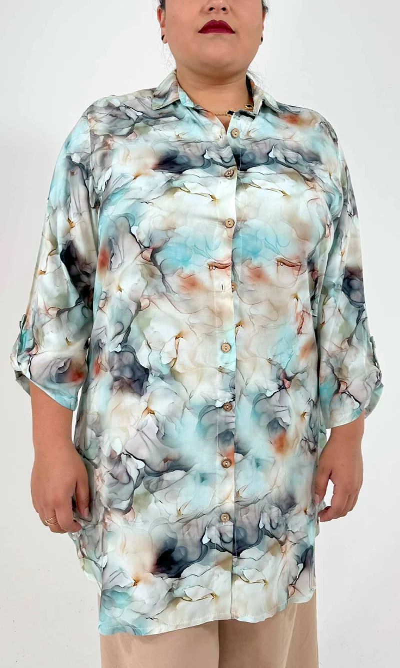 Blusa mujer manga 3/4 estampada - Imagen 5