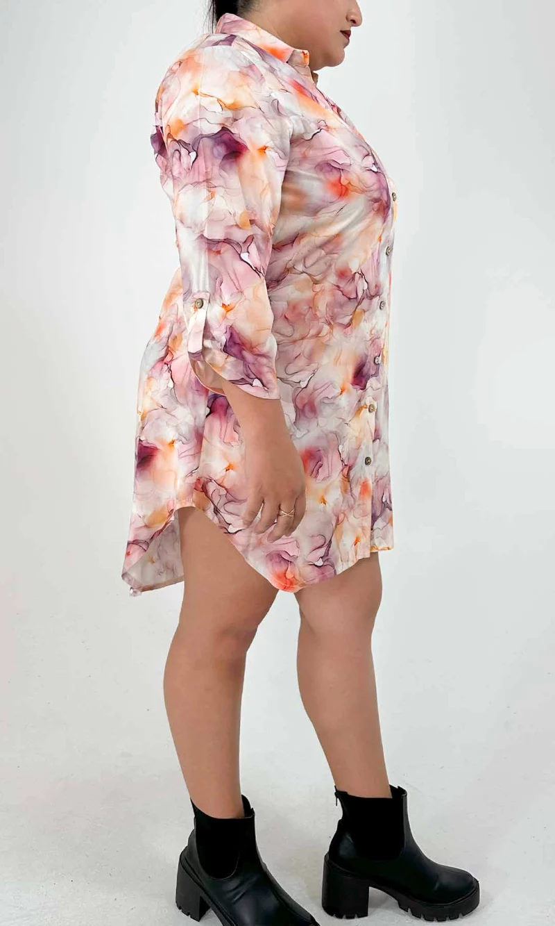 Blusa mujer manga 3/4 estampada - Imagen 2