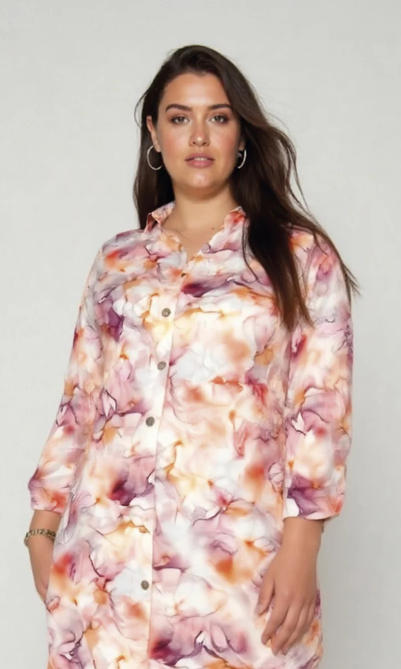 Blusa mujer manga 3/4 estampada - Imagen 3