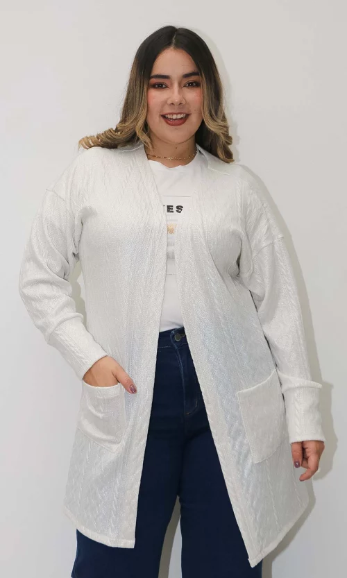 Ruana mujer manga larga unicolor