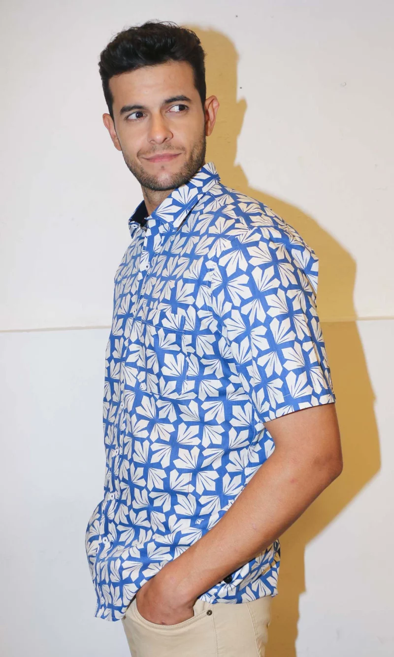 Camisa hombre manga corta estampada - Imagen 2