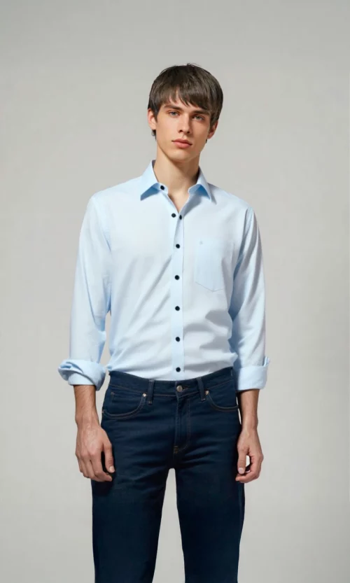 Camisa hombre manga larga estampada