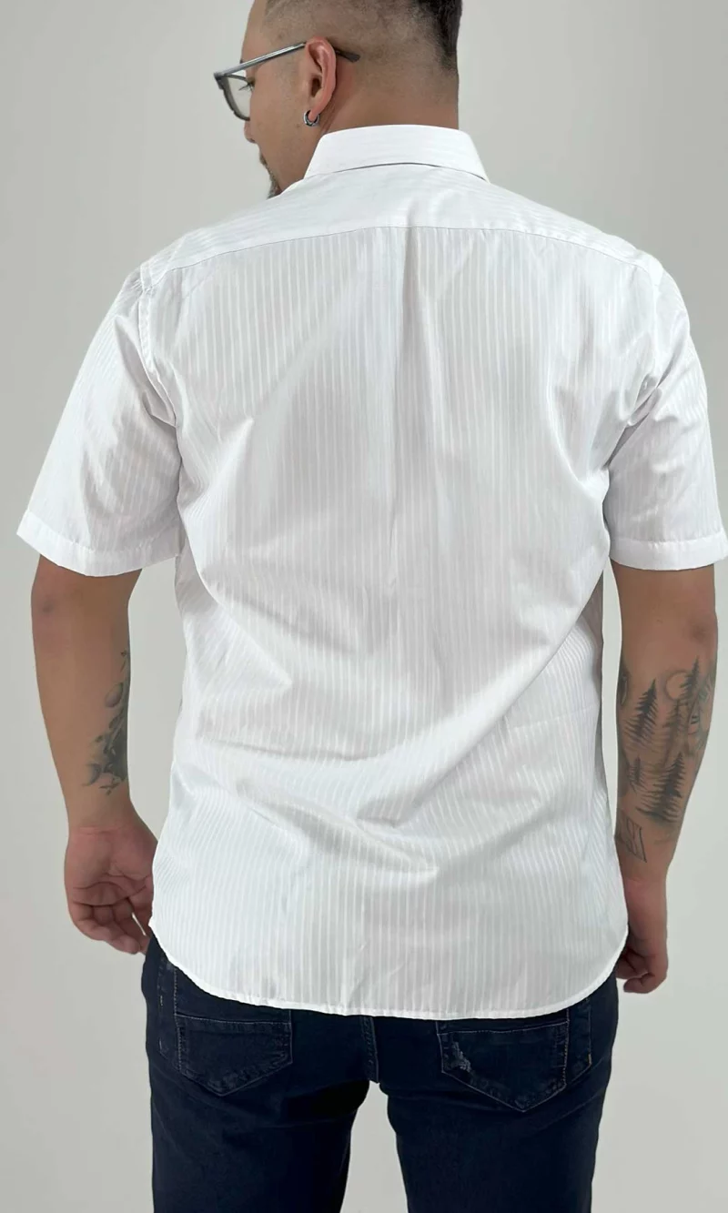 Camisa hombre manga corta unicolor - Imagen 6