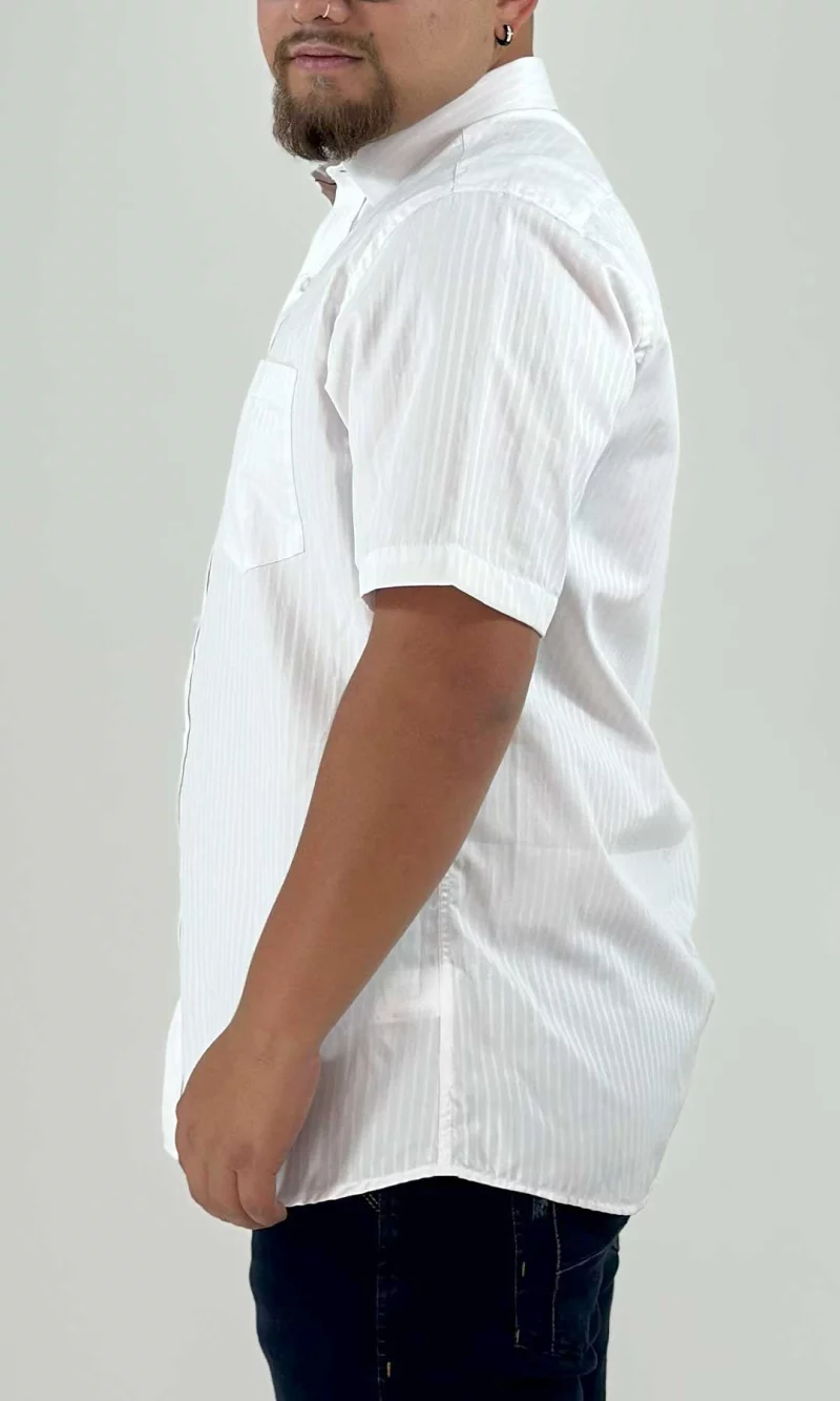 Camisa hombre manga corta unicolor - Imagen 5
