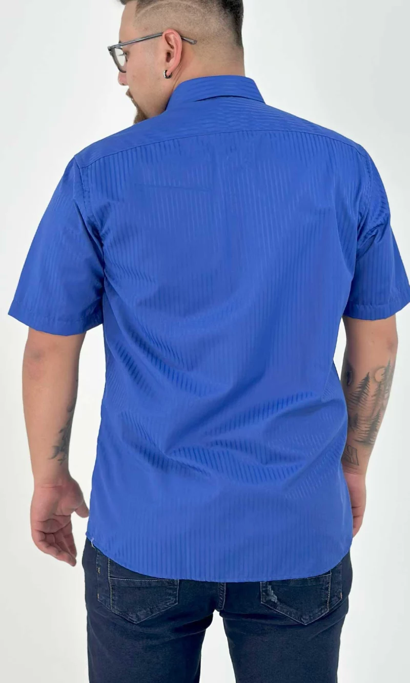 Camisa hombre manga corta unicolor - Imagen 3