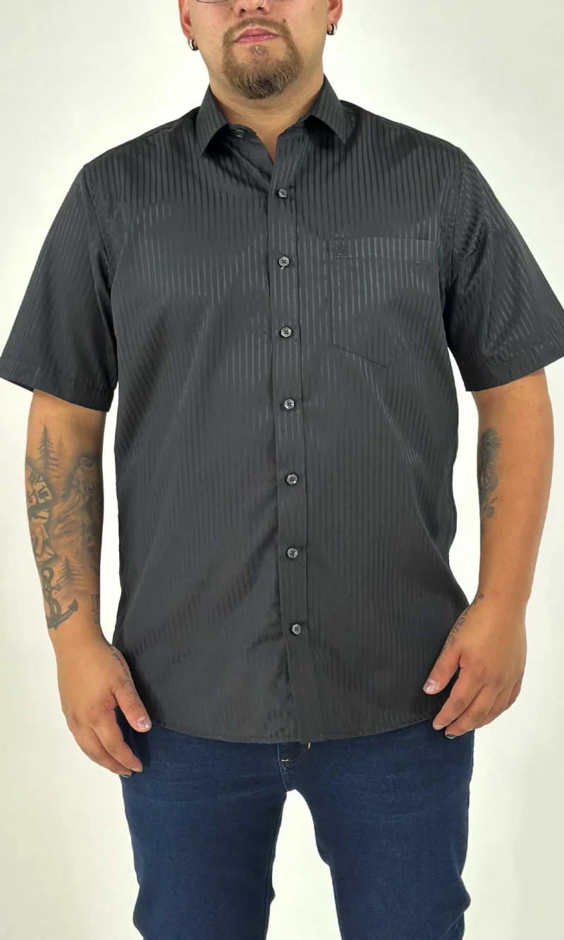 Camisa hombre manga corta unicolor - Imagen 7