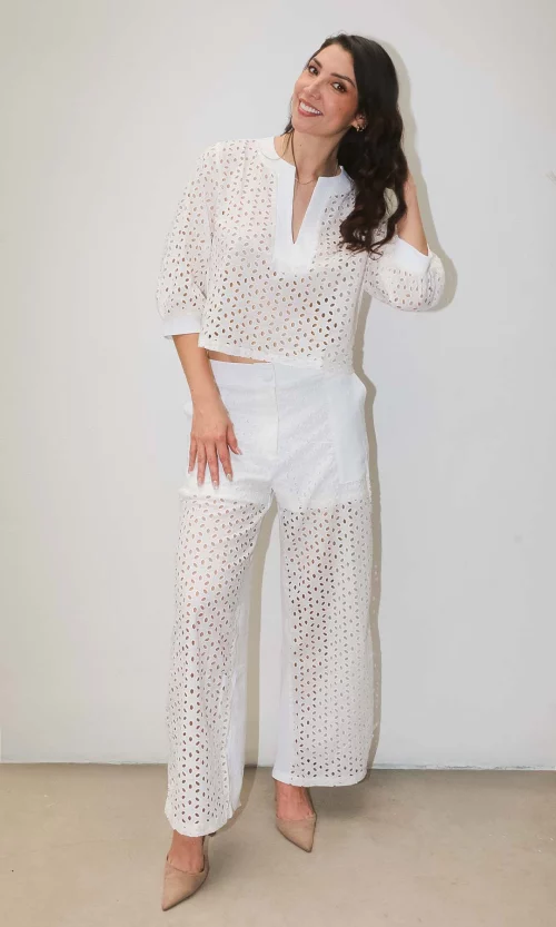 Pantalón mujer unicolor