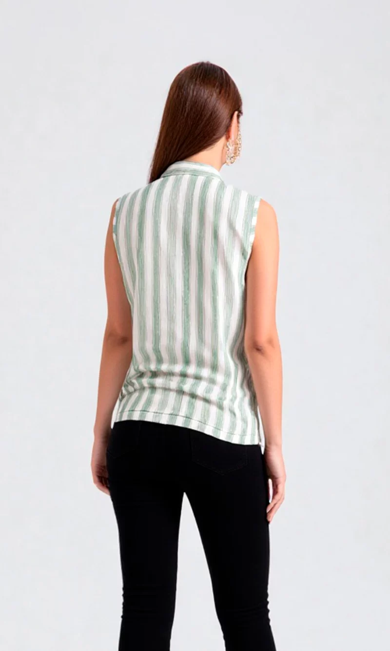 Camiseta mujer manga sisa rayas - Imagen 6
