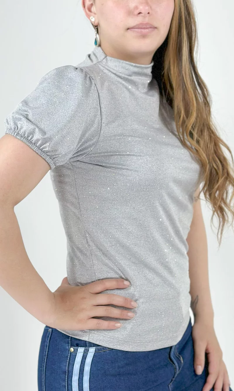 Camiseta mujer manga corta unicolor - Imagen 2