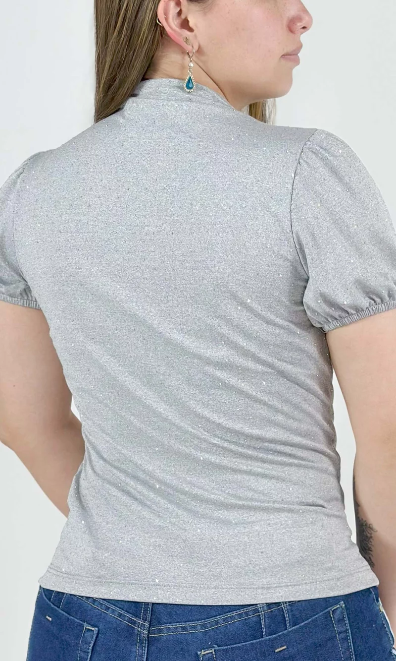 Camiseta mujer manga corta unicolor - Imagen 3