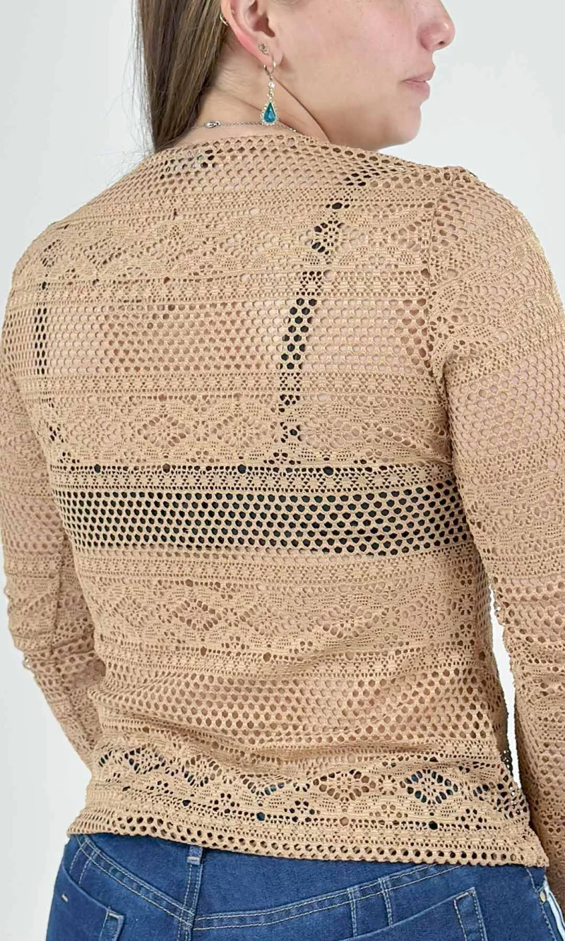 Camiseta mujer manga larga unicolor - Imagen 7