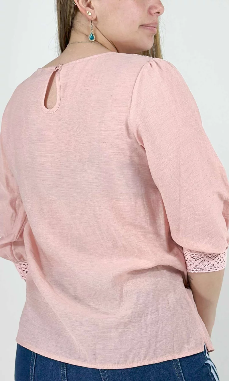 Blusa mujer manga 3/4 unicolor - Imagen 10