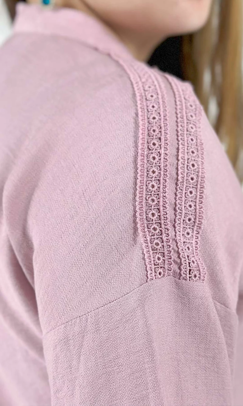 Blusa mujer manga 3/4 unicolor - Imagen 2