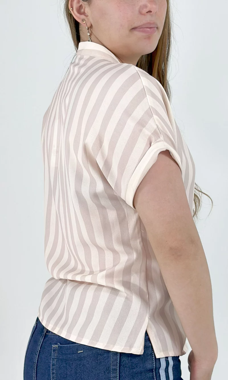 Blusa mujer manga corta rayas - Imagen 8
