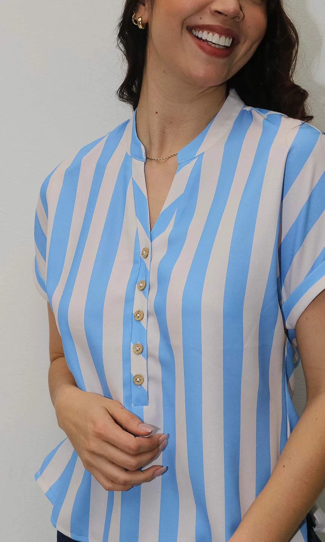 Blusa mujer manga corta rayas - Imagen 7