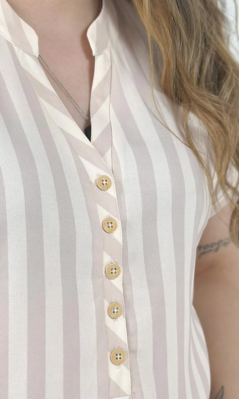 Blusa mujer manga corta rayas - Imagen 6