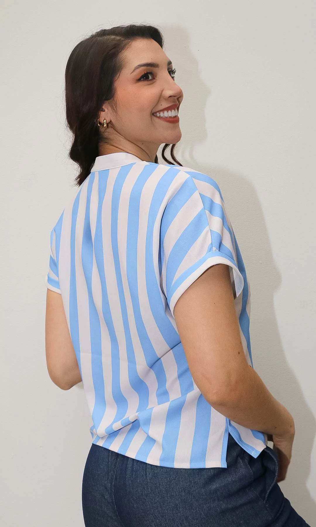 Blusa mujer manga corta rayas - Imagen 4