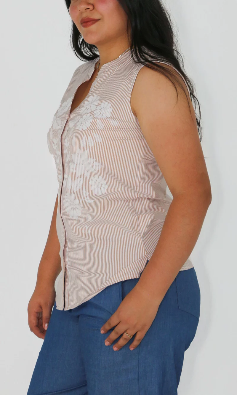 Blusa mujer manga sisa rayas - Imagen 2