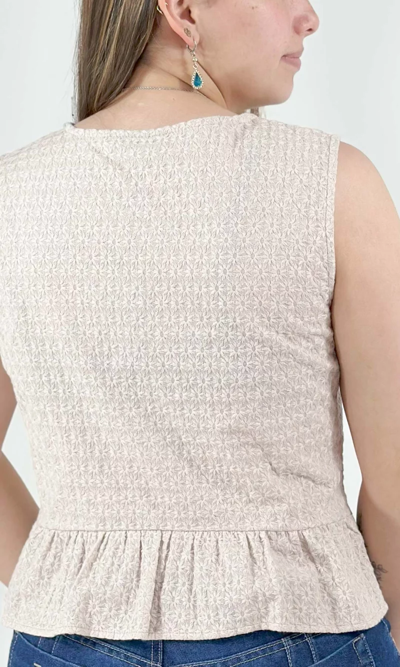 Blusa mujer manga sisa unicolor - Imagen 12