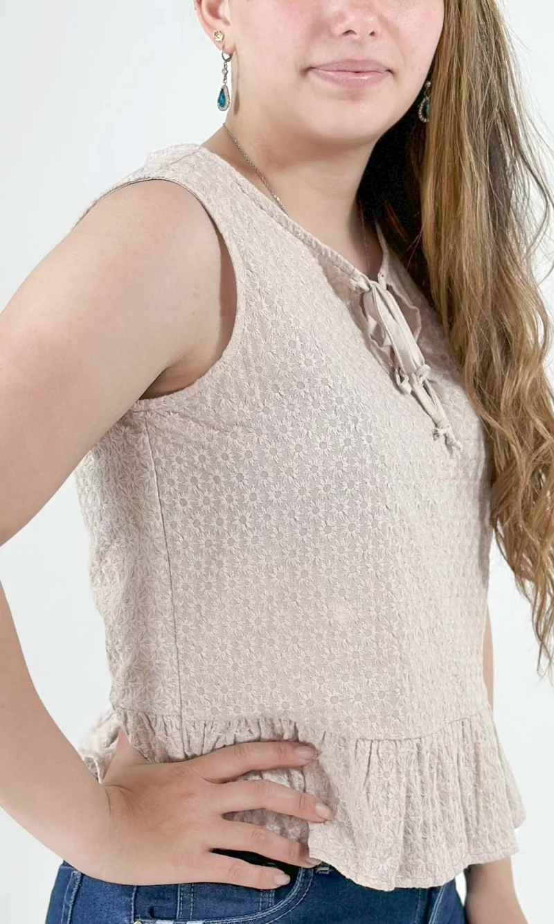 Blusa mujer manga sisa unicolor - Imagen 11