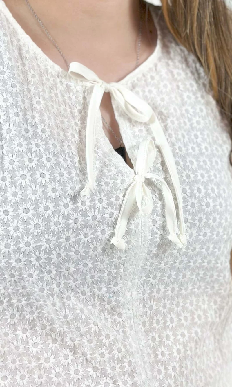 Blusa mujer manga sisa unicolor - Imagen 8
