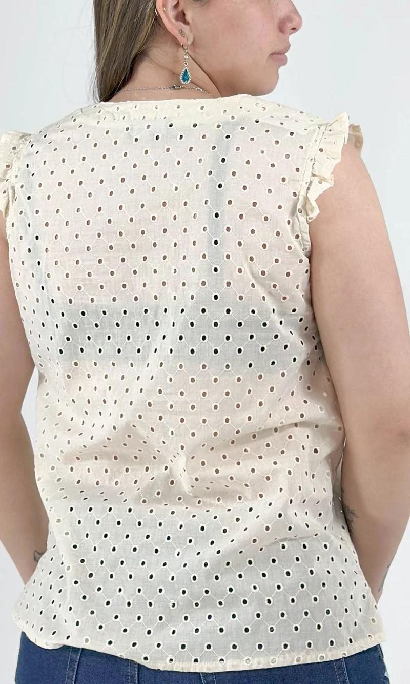 Blusa mujer manga sisa unicolor - Imagen 8