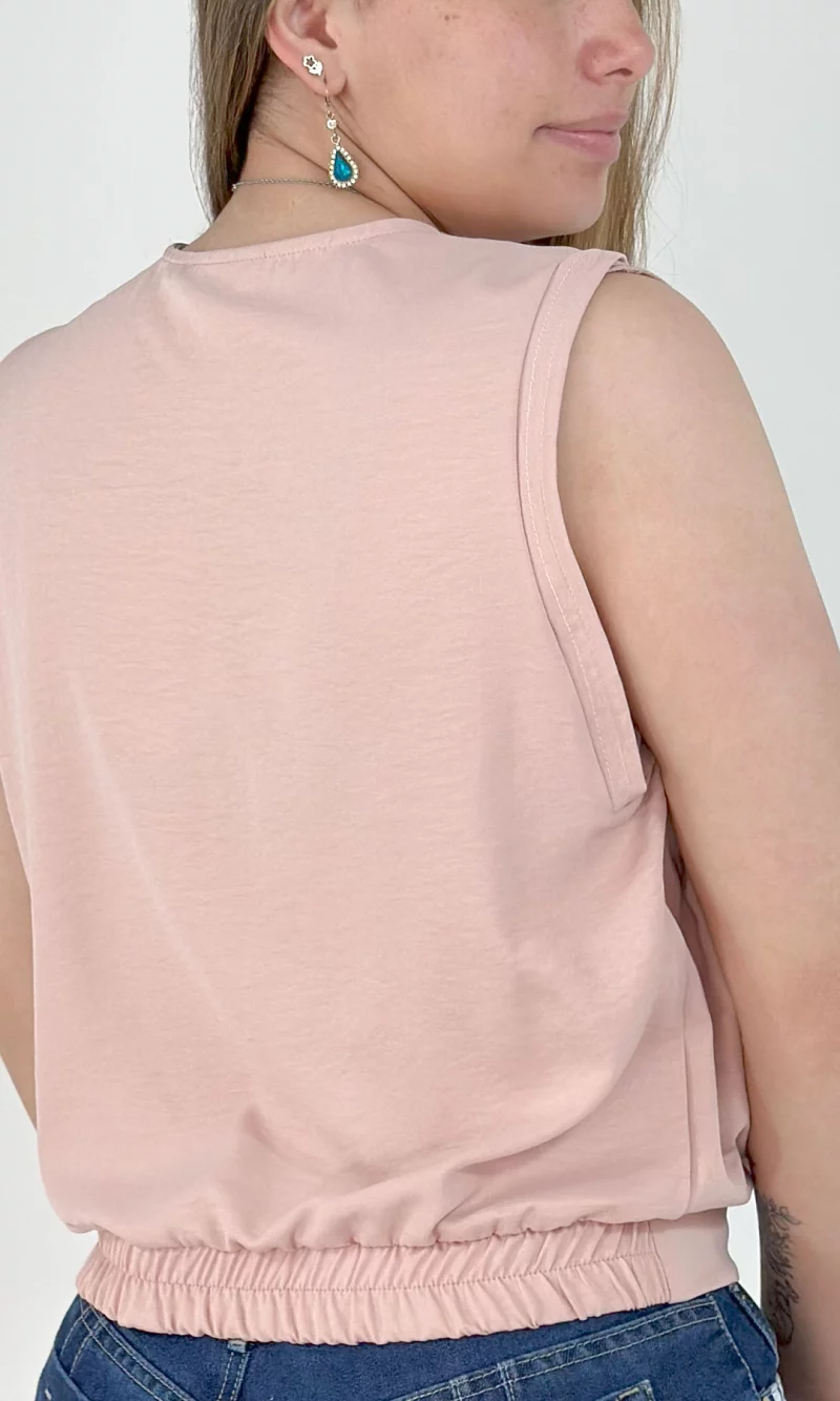 Blusa mujer manga sisa unicolor - Imagen 7