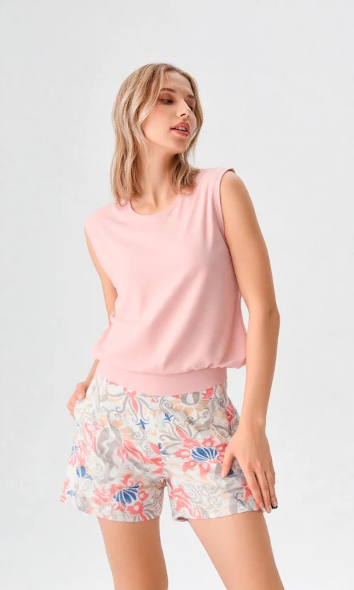 Blusa mujer manga sisa unicolor