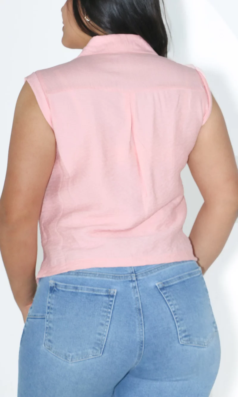 Blusa mujer manga sisa unicolor - Imagen 6