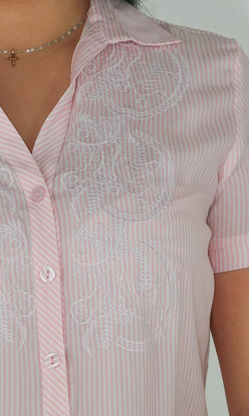 Blusa mujer manga corta rayas - Imagen 6