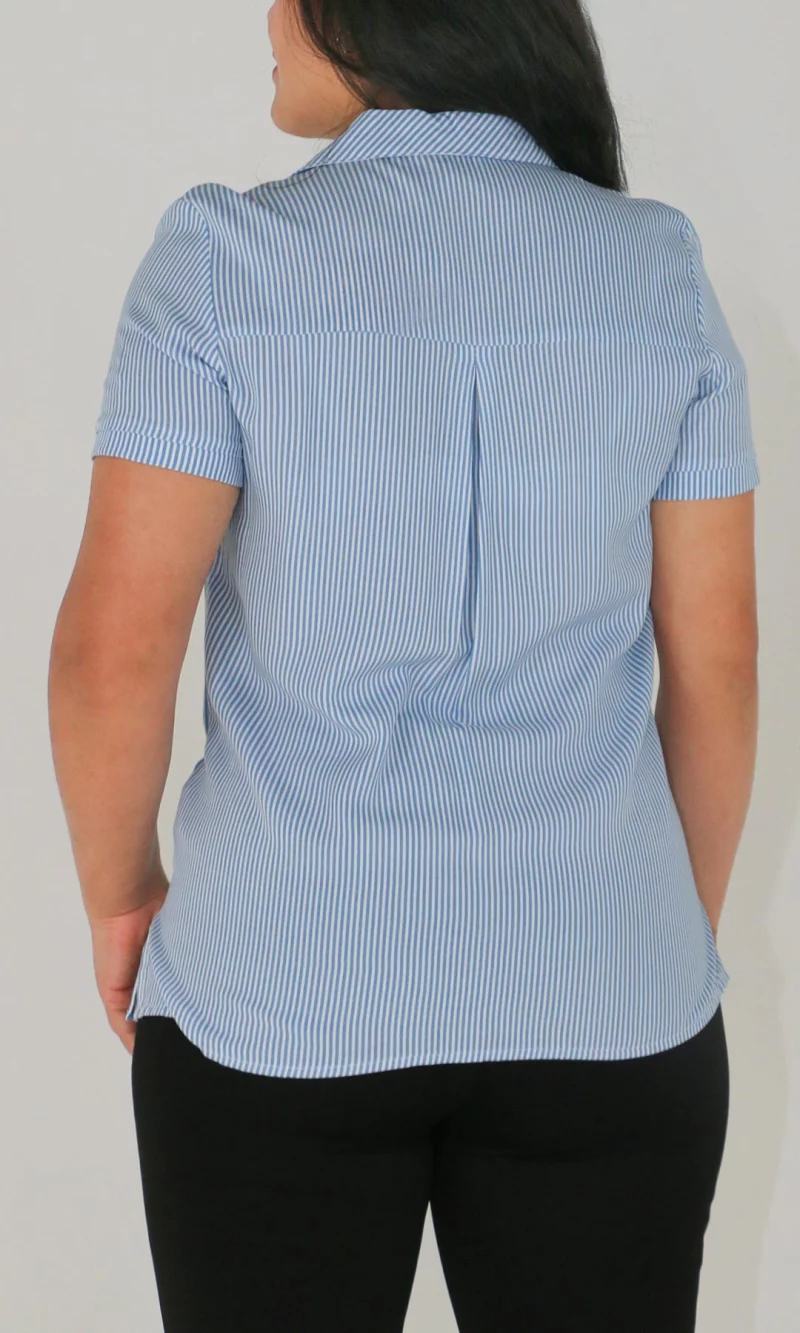 Blusa mujer manga corta rayas - Imagen 4