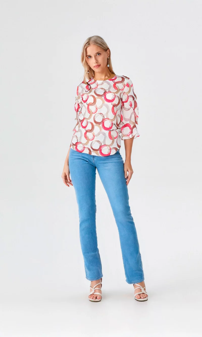 Blusa mujer manga 3/4 pepas - Imagen 3